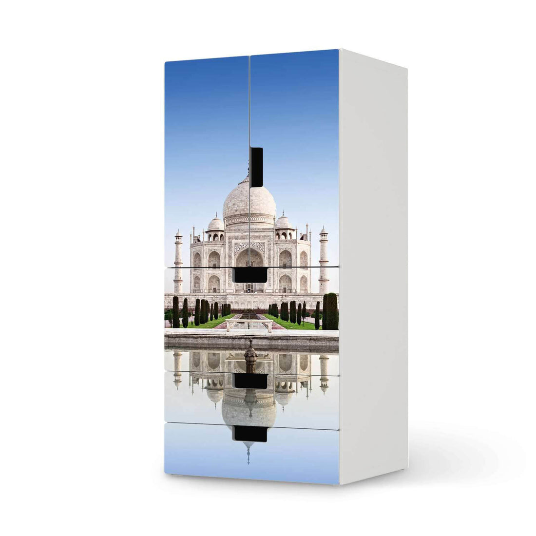 Möbelfolie Taj Mahal - IKEA Stuva kombiniert - 3 Schubladen und 2 kleine Türen  - weiss