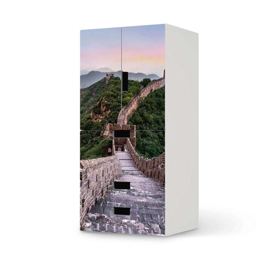 Möbelfolie The Great Wall - IKEA Stuva kombiniert - 3 Schubladen und 2 kleine Türen  - weiss