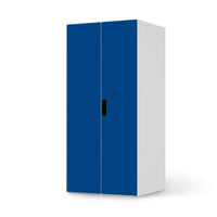Möbelfolie Blau Dark - IKEA Stuva Schrank - 2 große Türen  - weiss