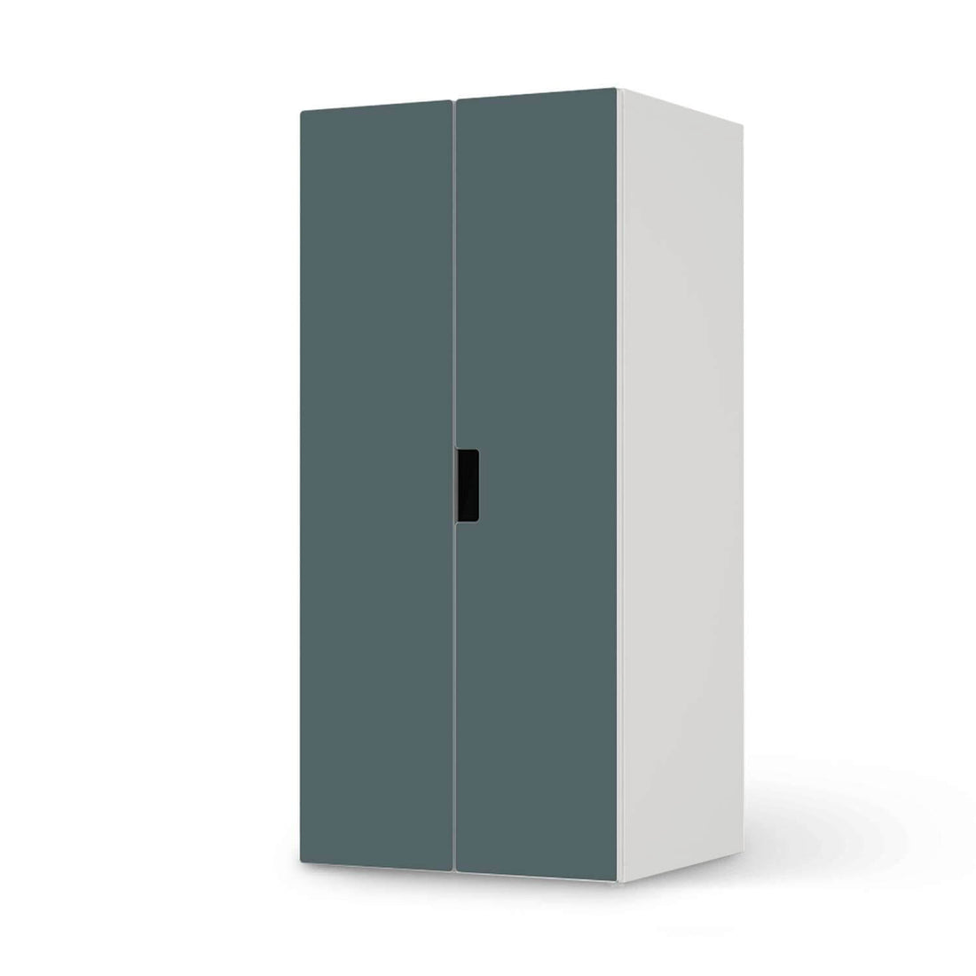 Möbelfolie Blaugrau Light - IKEA Stuva Schrank - 2 große Türen  - weiss