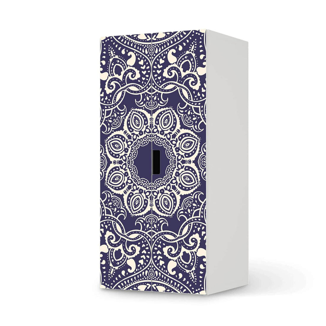 Möbelfolie Blue Mandala - IKEA Stuva Schrank - 2 große Türen  - weiss