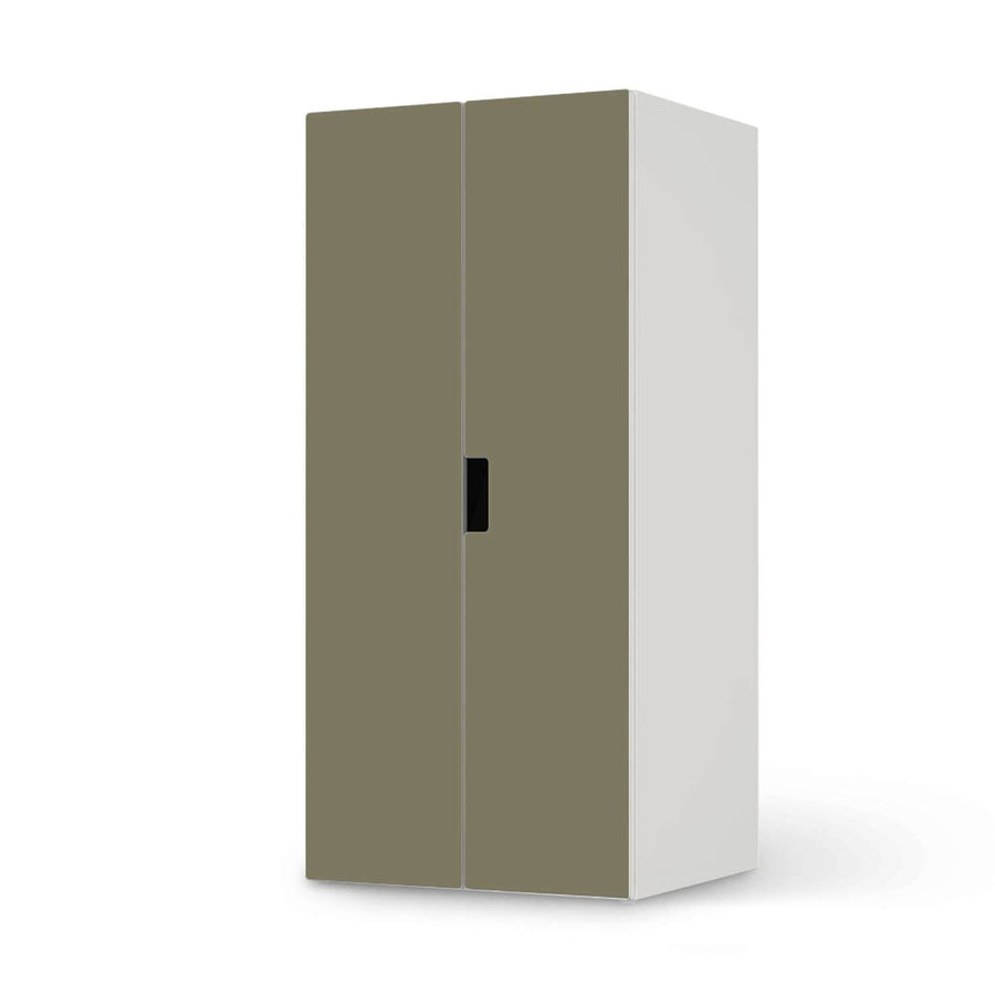 Möbelfolie Braungrau Light - IKEA Stuva Schrank - 2 große Türen  - weiss