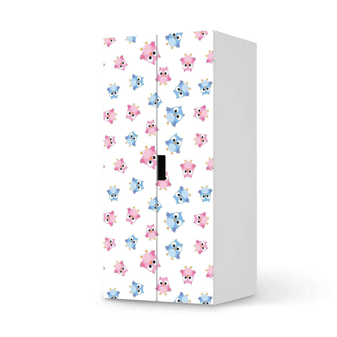 Möbelfolie Eulenparty - IKEA Stuva Schrank - 2 große Türen  - weiss