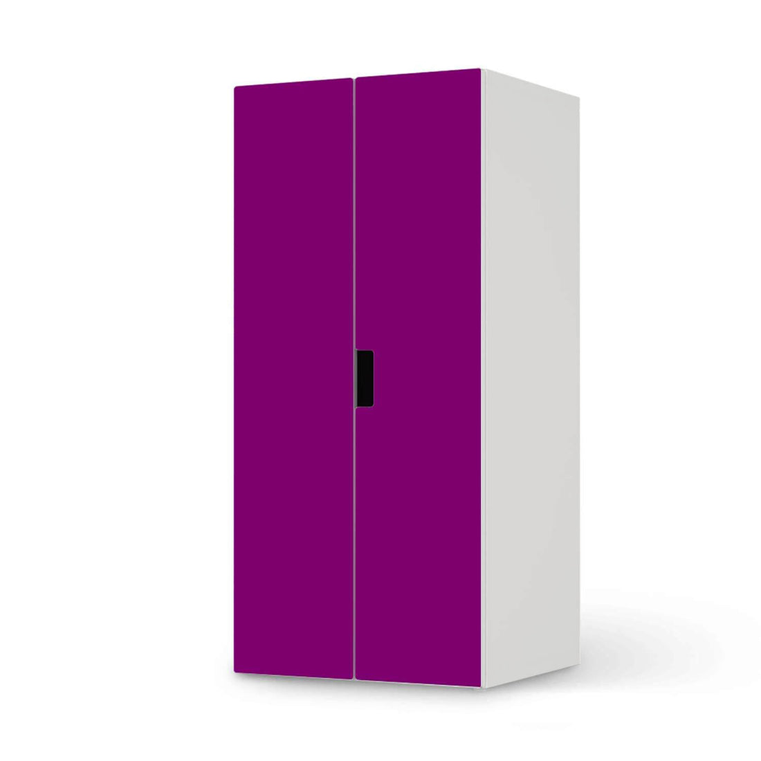 Möbelfolie Flieder Dark - IKEA Stuva Schrank - 2 große Türen  - weiss