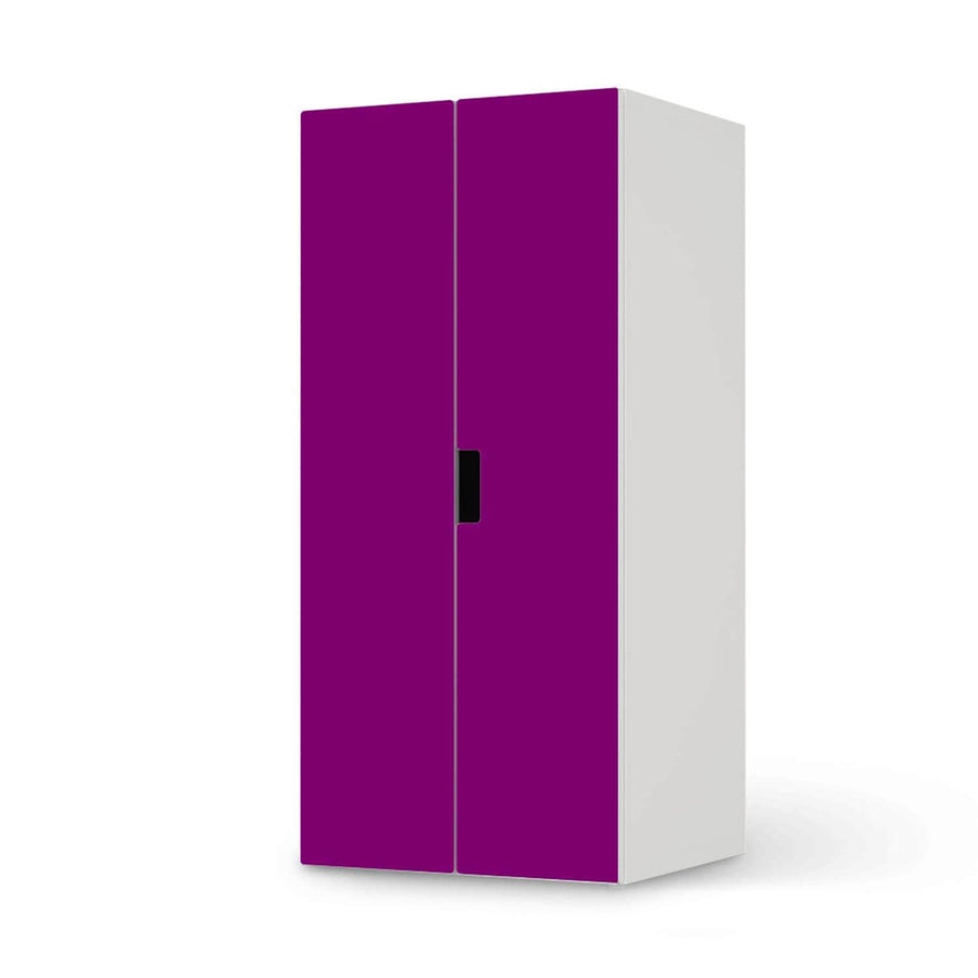 Möbelfolie Flieder Dark - IKEA Stuva Schrank - 2 große Türen  - weiss