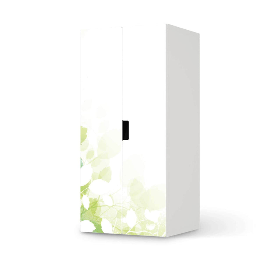 Möbelfolie Flower Light - IKEA Stuva Schrank - 2 große Türen  - weiss