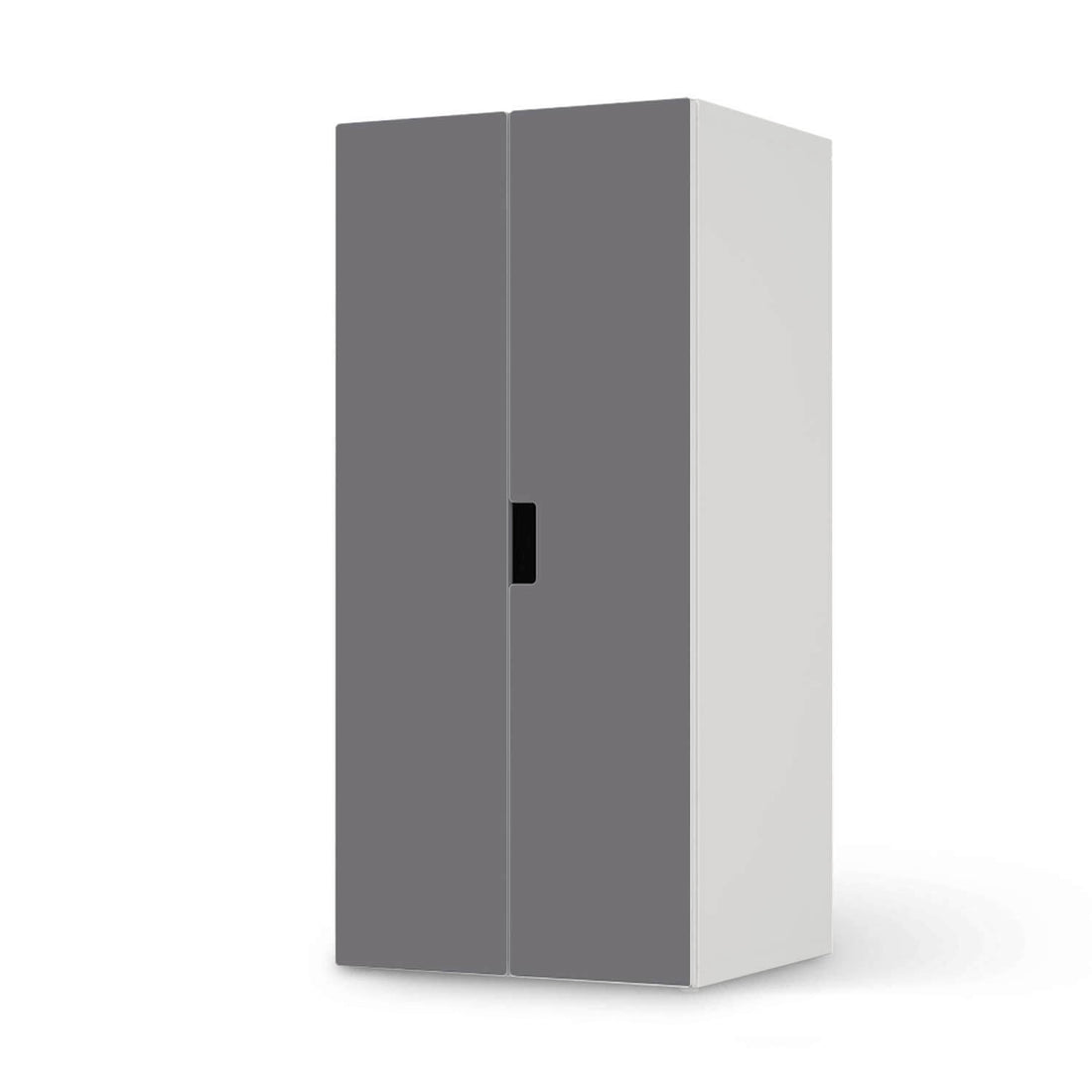Möbelfolie Grau Light - IKEA Stuva Schrank - 2 große Türen  - weiss