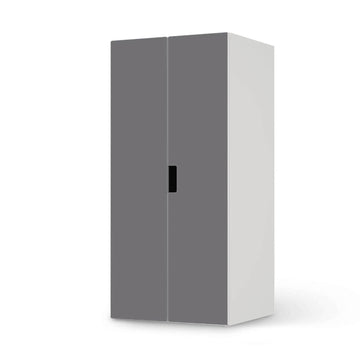 Möbelfolie Grau Light - IKEA Stuva Schrank - 2 große Türen  - weiss