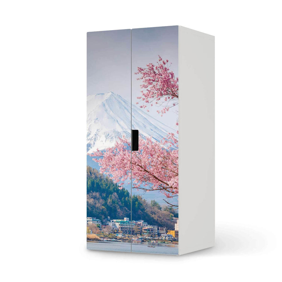 Möbelfolie Mount Fuji - IKEA Stuva Schrank - 2 große Türen  - weiss