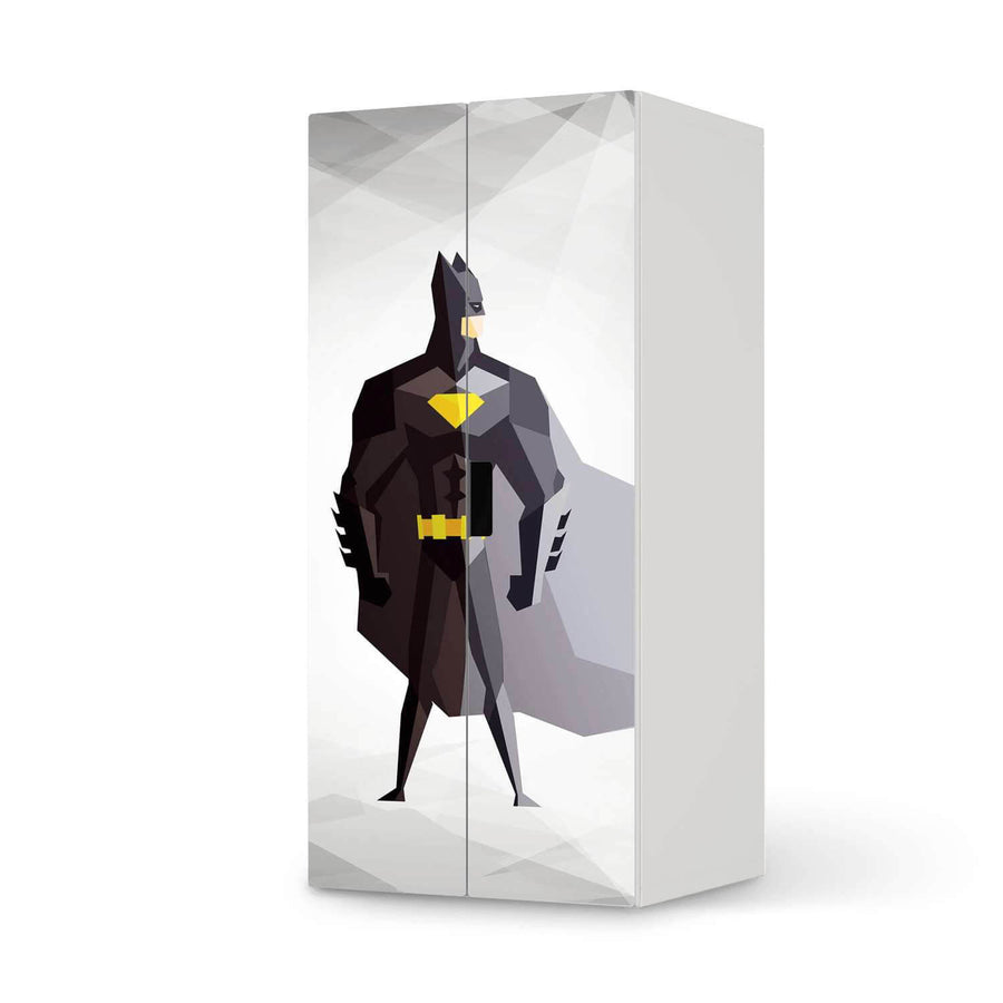 Möbelfolie Mr. Black - IKEA Stuva Schrank - 2 große Türen  - weiss