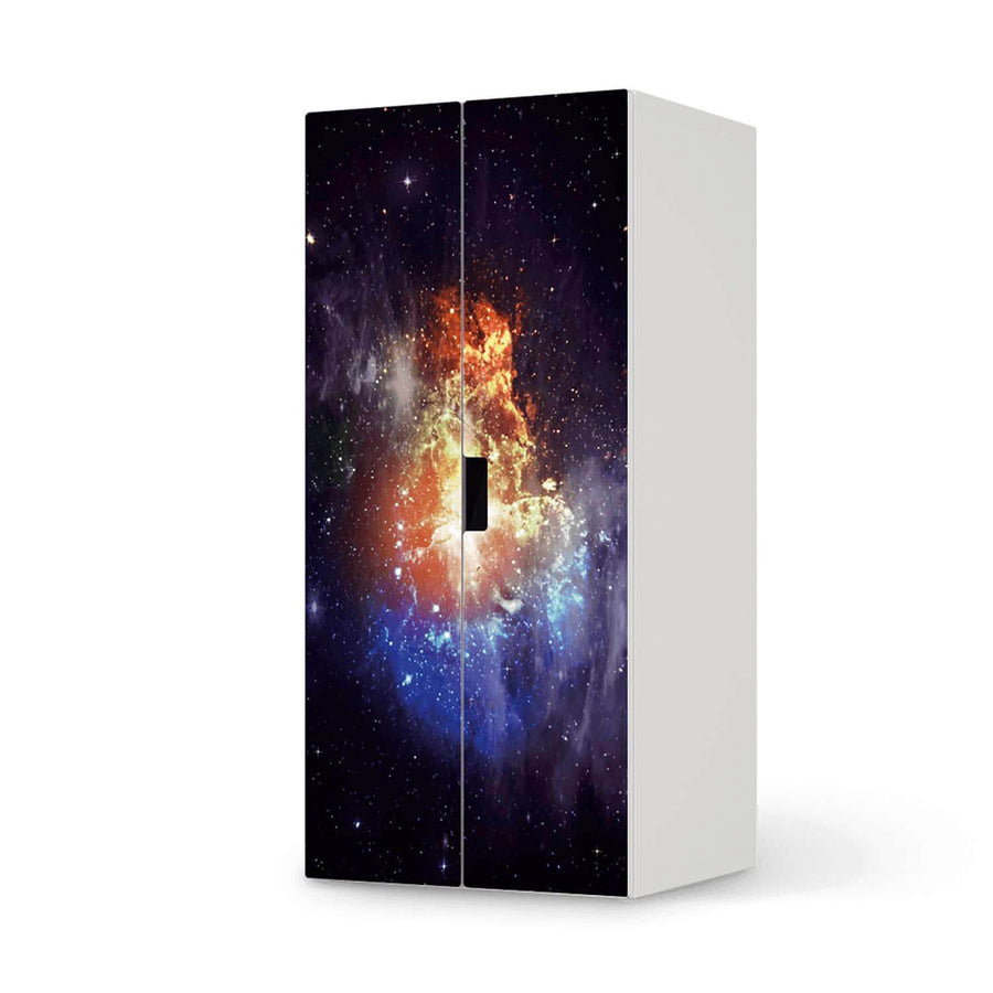 Möbelfolie Nebula - IKEA Stuva Schrank - 2 große Türen  - weiss