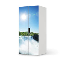 Möbelfolie Niagara Falls - IKEA Stuva Schrank - 2 große Türen  - weiss