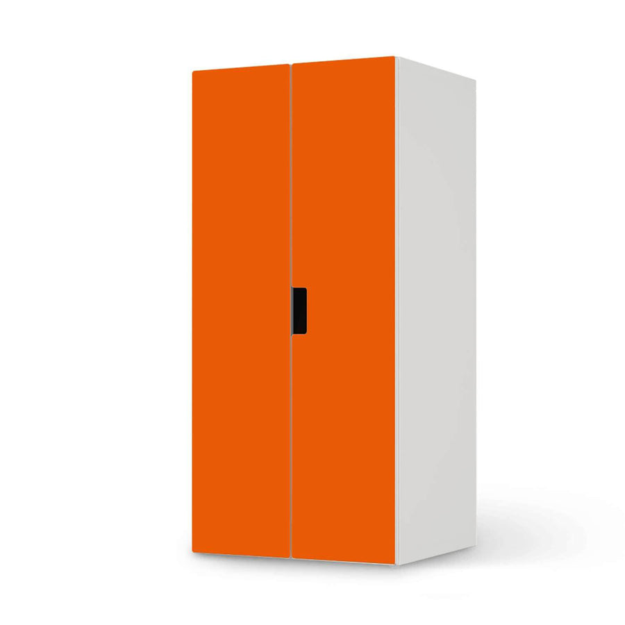 Möbelfolie Orange Dark - IKEA Stuva Schrank - 2 große Türen  - weiss