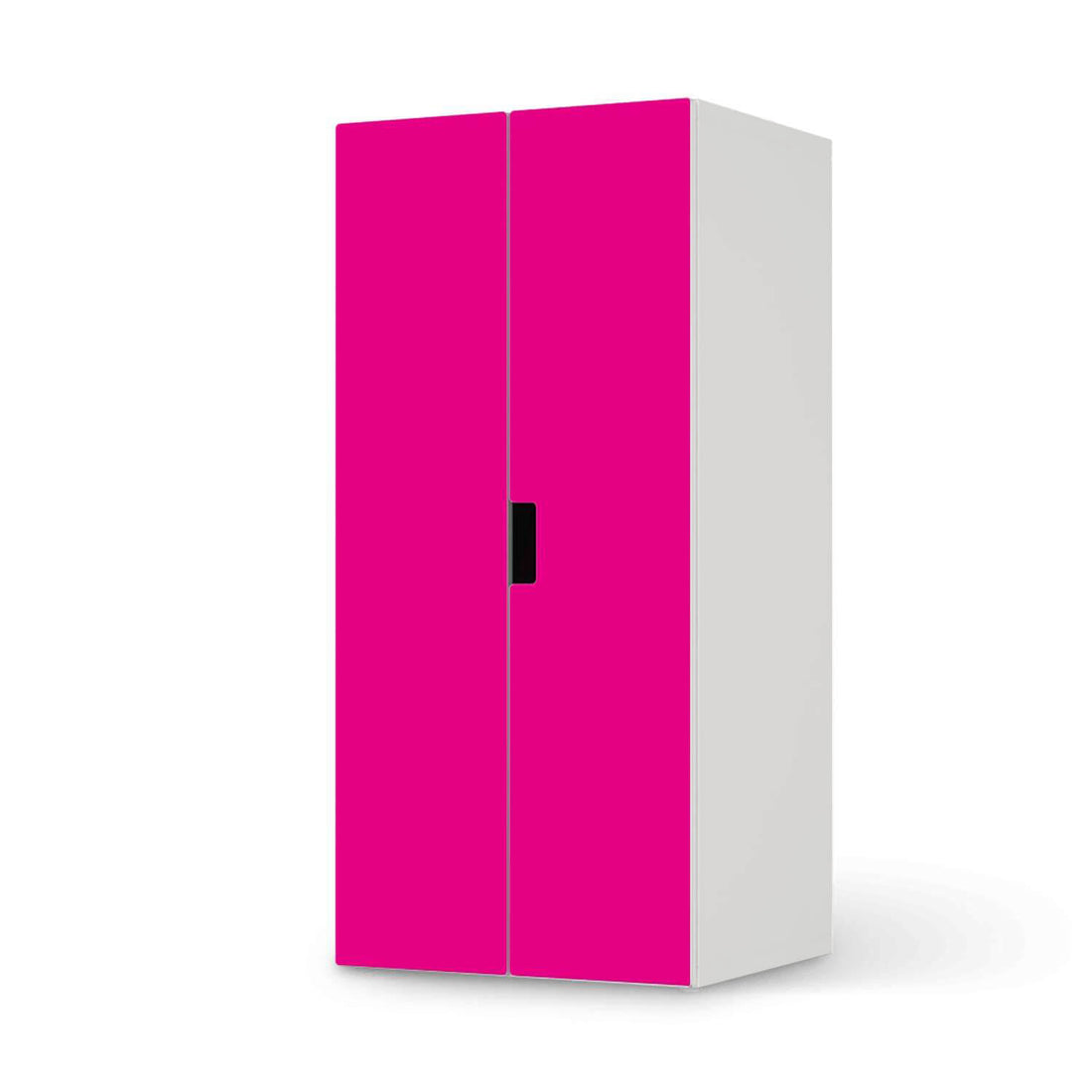 Möbelfolie Pink Dark - IKEA Stuva Schrank - 2 große Türen  - weiss