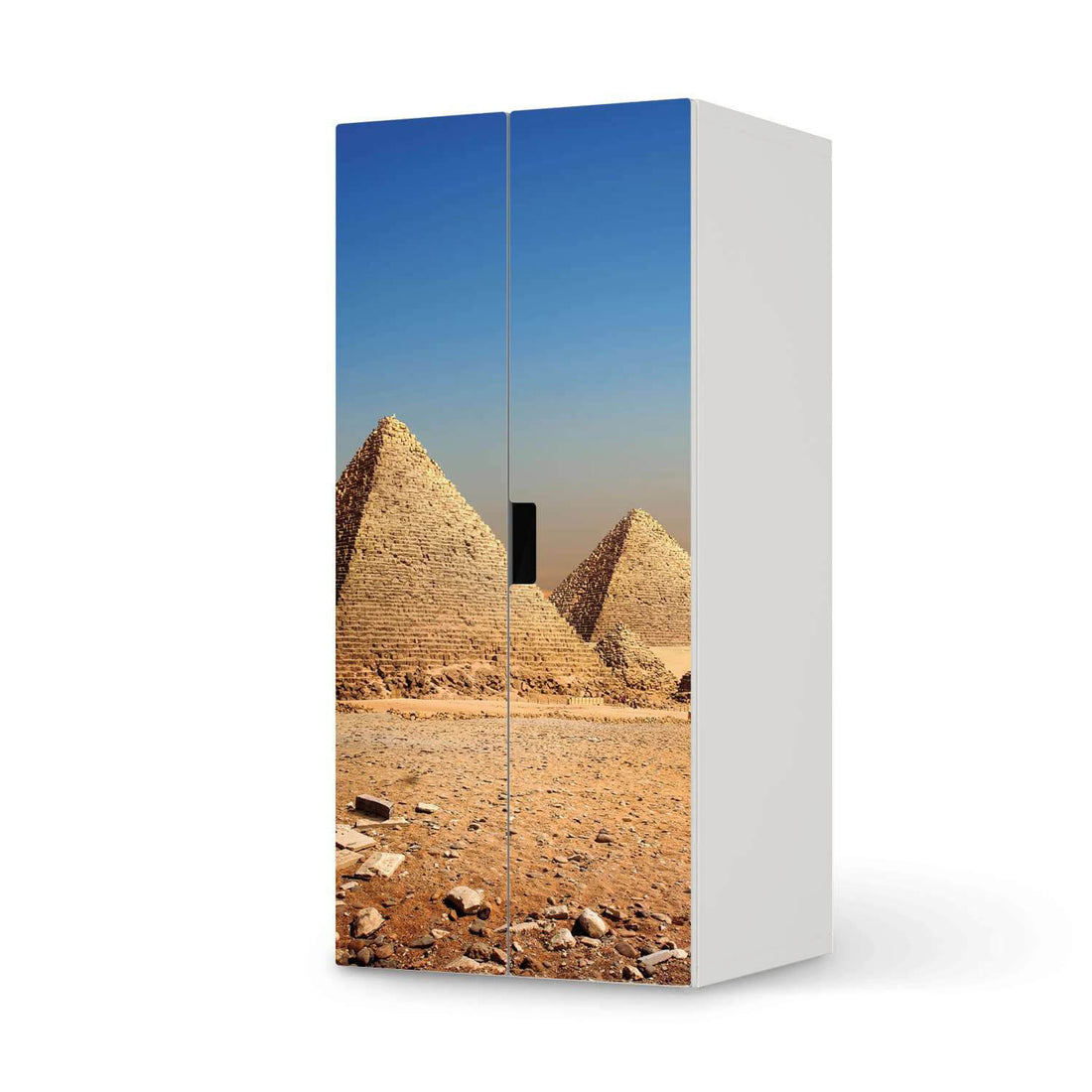 Möbelfolie Pyramids - IKEA Stuva Schrank - 2 große Türen  - weiss