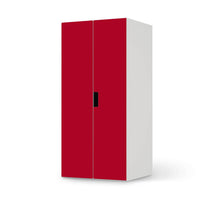 Möbelfolie Rot Dark - IKEA Stuva Schrank - 2 große Türen  - weiss