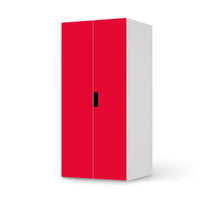 Möbelfolie Rot Light - IKEA Stuva Schrank - 2 große Türen  - weiss