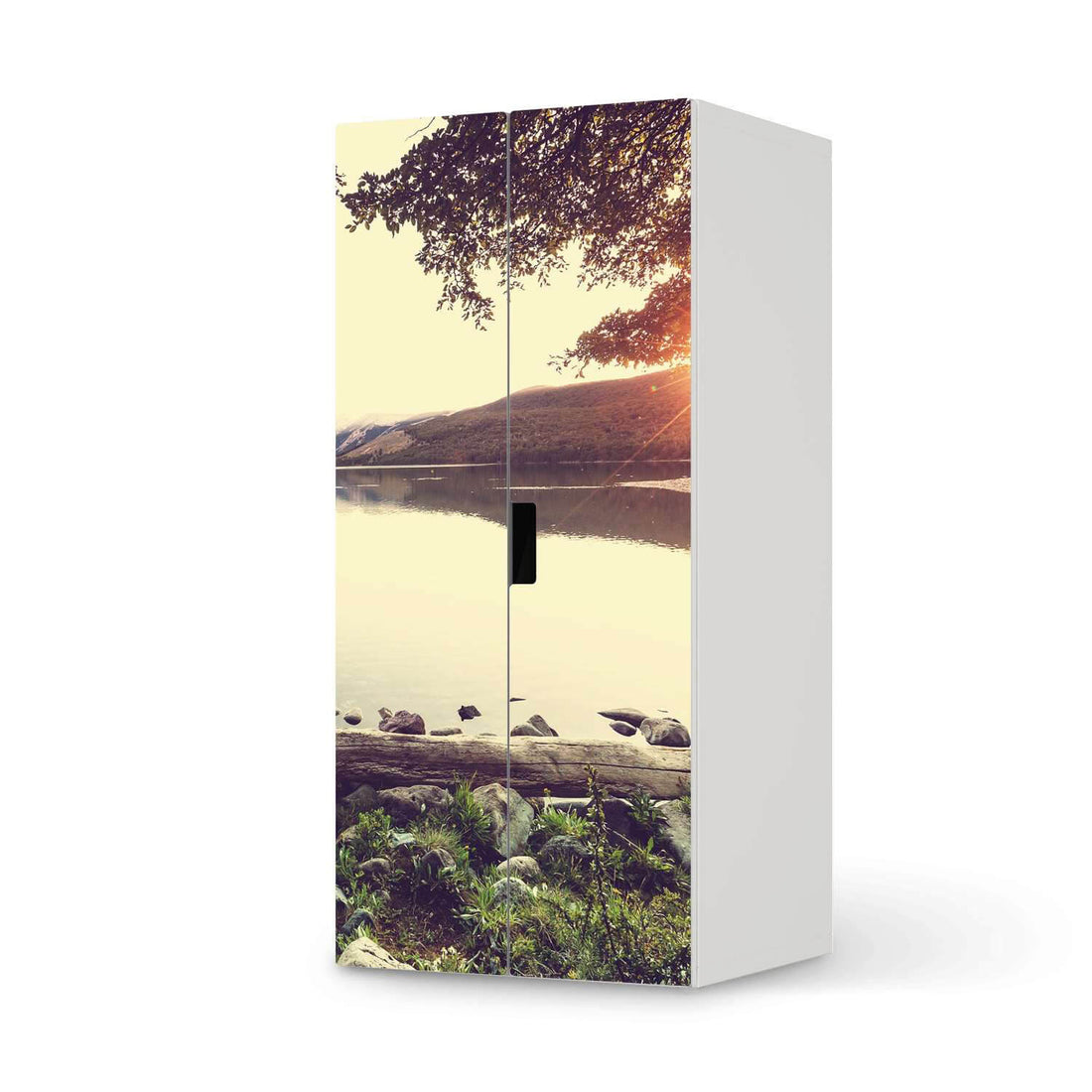 Möbelfolie Seaside Dreams - IKEA Stuva Schrank - 2 große Türen  - weiss