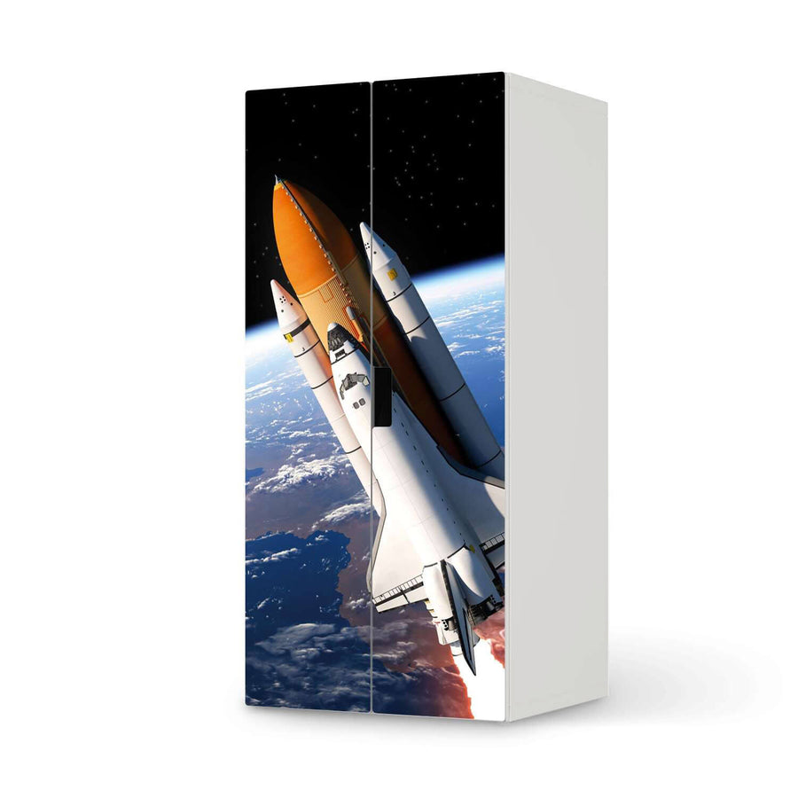 Möbelfolie Space Traveller - IKEA Stuva Schrank - 2 große Türen  - weiss