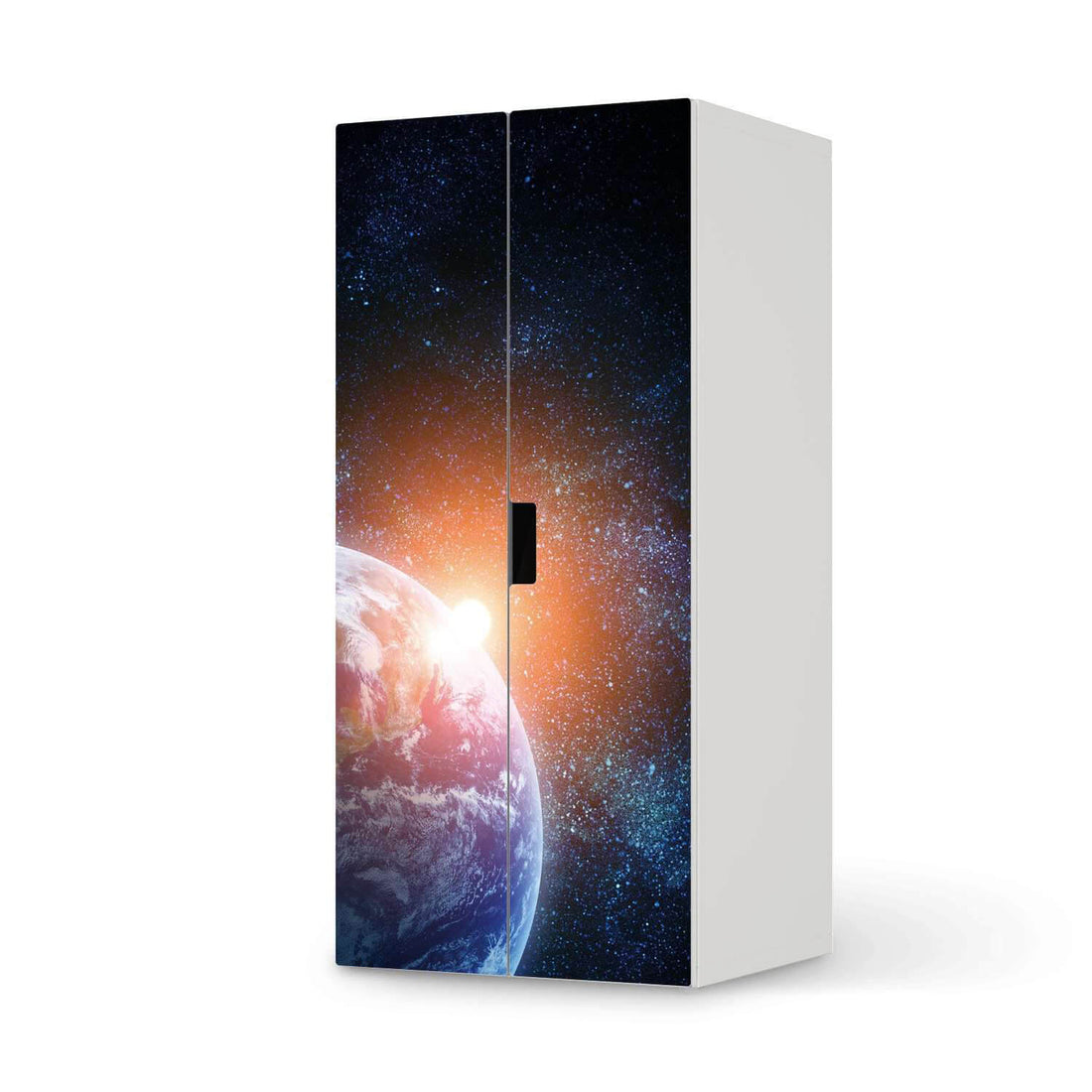Möbelfolie Sunrise - IKEA Stuva Schrank - 2 große Türen  - weiss