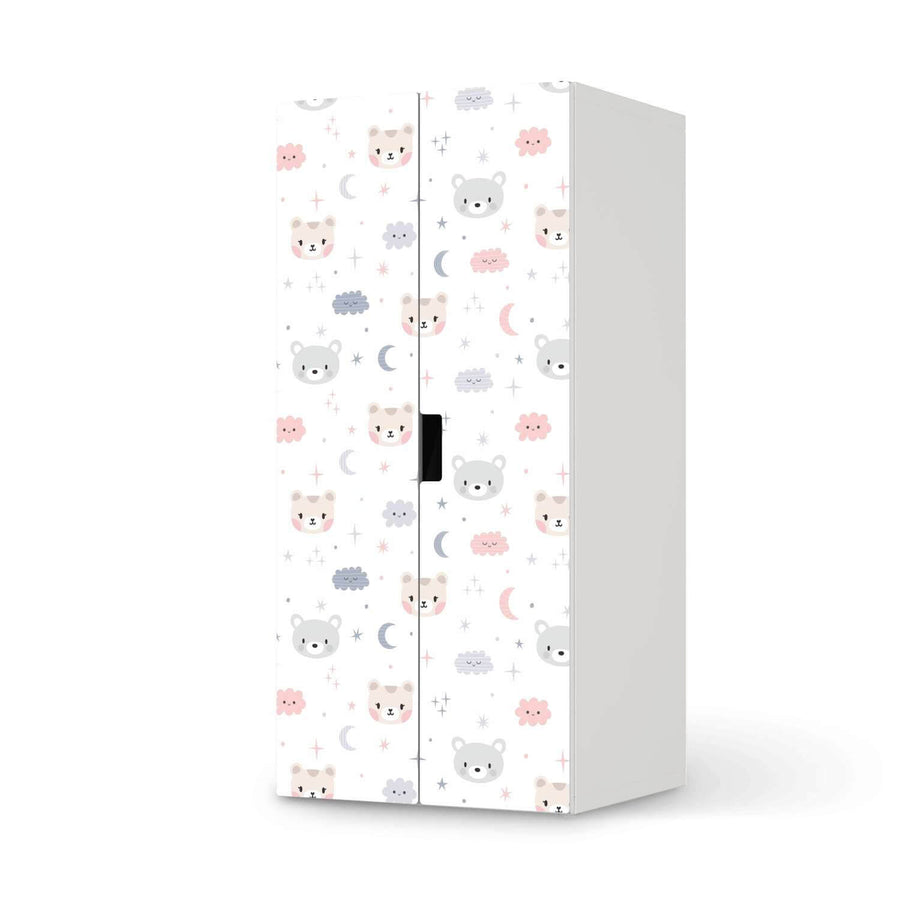 Möbelfolie Sweet Dreams - IKEA Stuva Schrank - 2 große Türen  - weiss