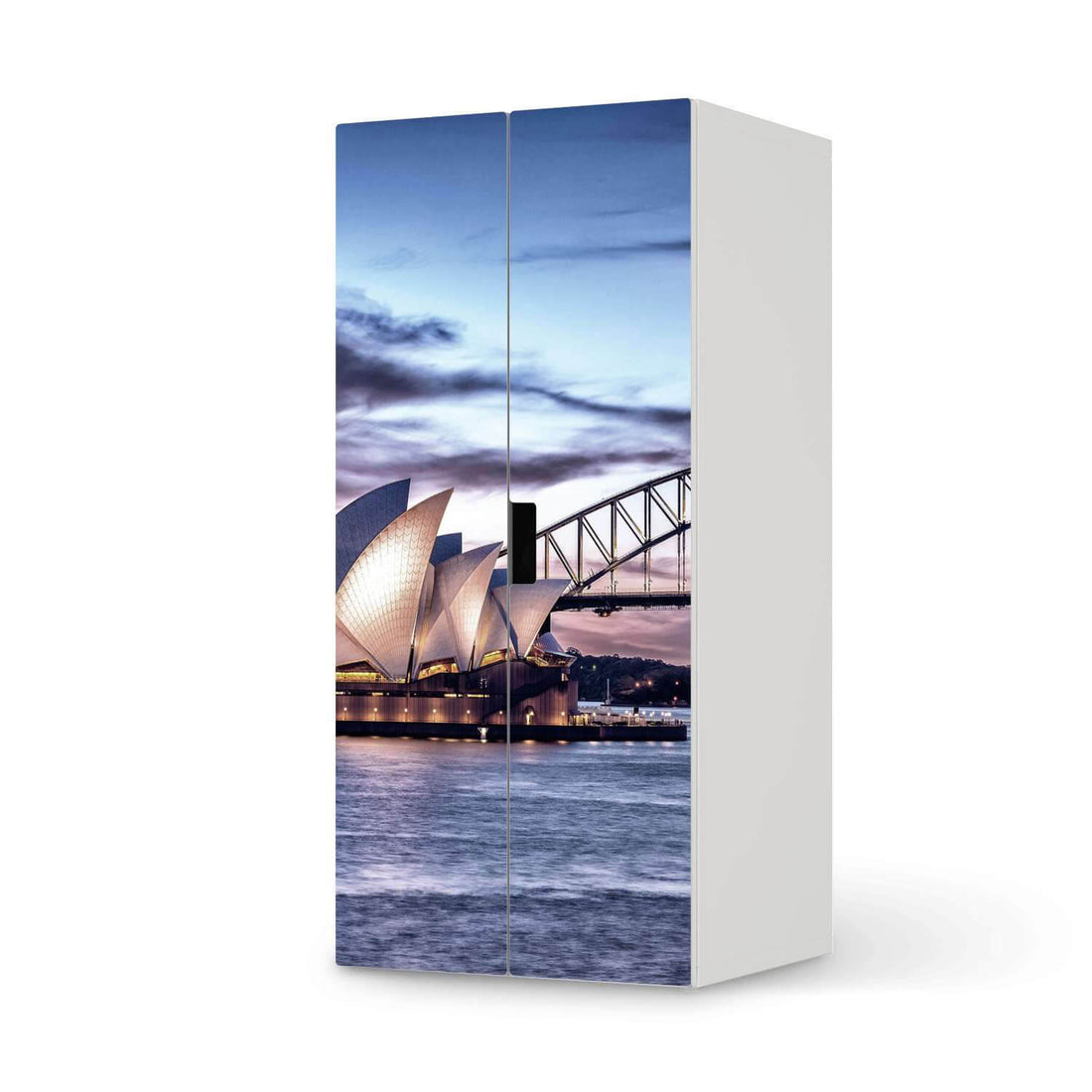 Möbelfolie Sydney - IKEA Stuva Schrank - 2 große Türen  - weiss