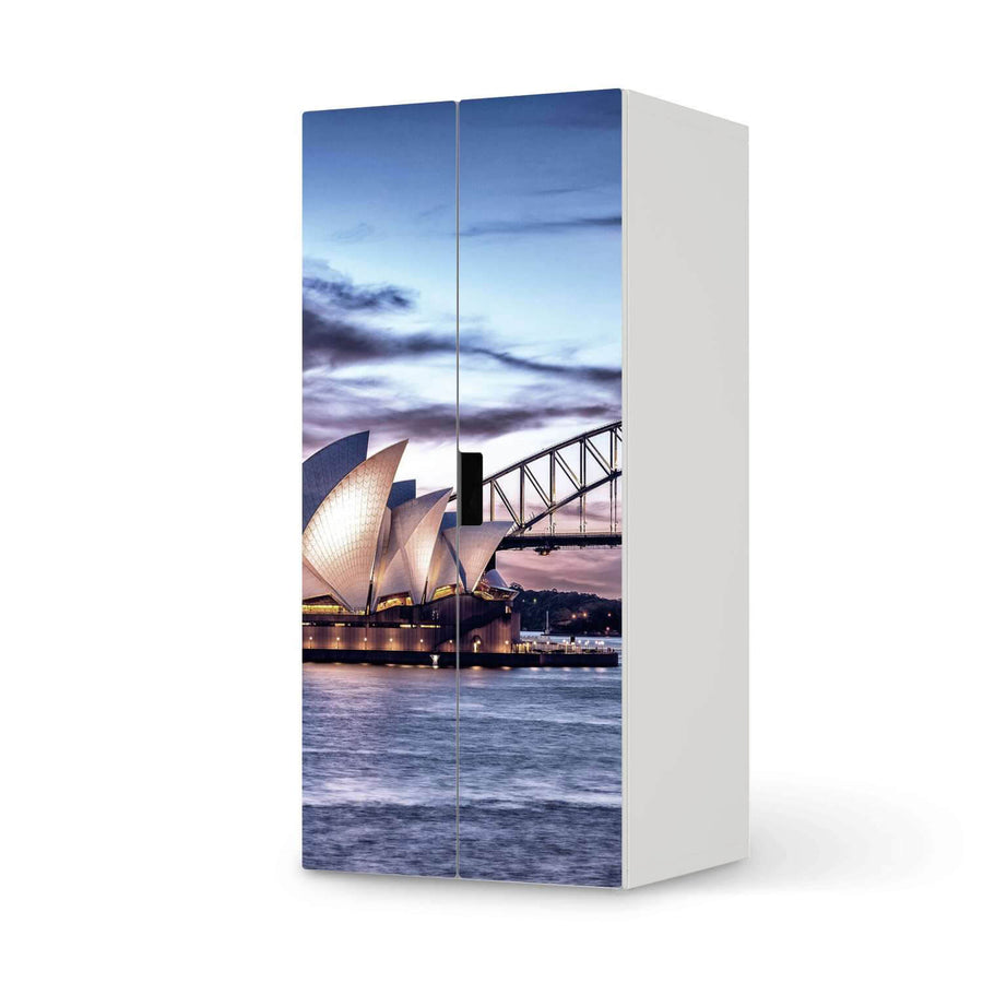 Möbelfolie Sydney - IKEA Stuva Schrank - 2 große Türen  - weiss