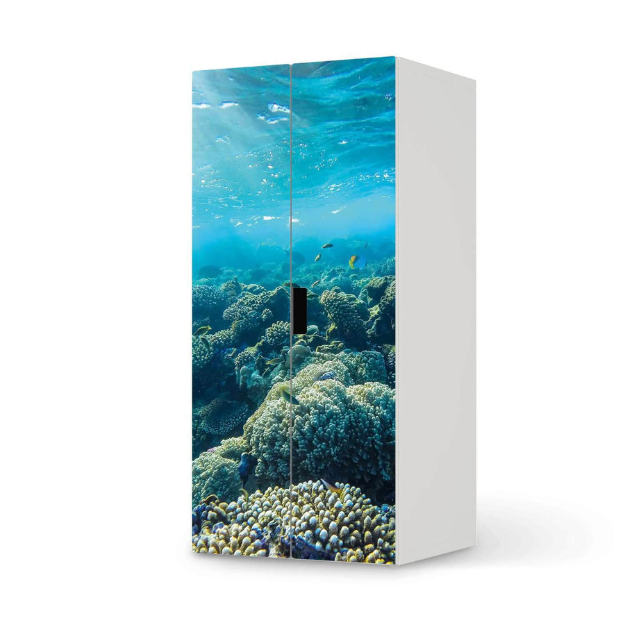 Möbelfolie Underwater World - IKEA Stuva Schrank - 2 große Türen  - weiss