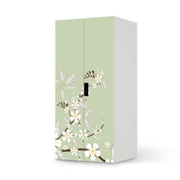 Möbelfolie White Blossoms - IKEA Stuva Schrank - 2 große Türen  - weiss