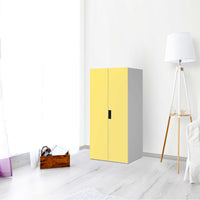 Möbelfolie Gelb Light - IKEA Stuva Schrank - 2 große Türen - Wohnzimmer