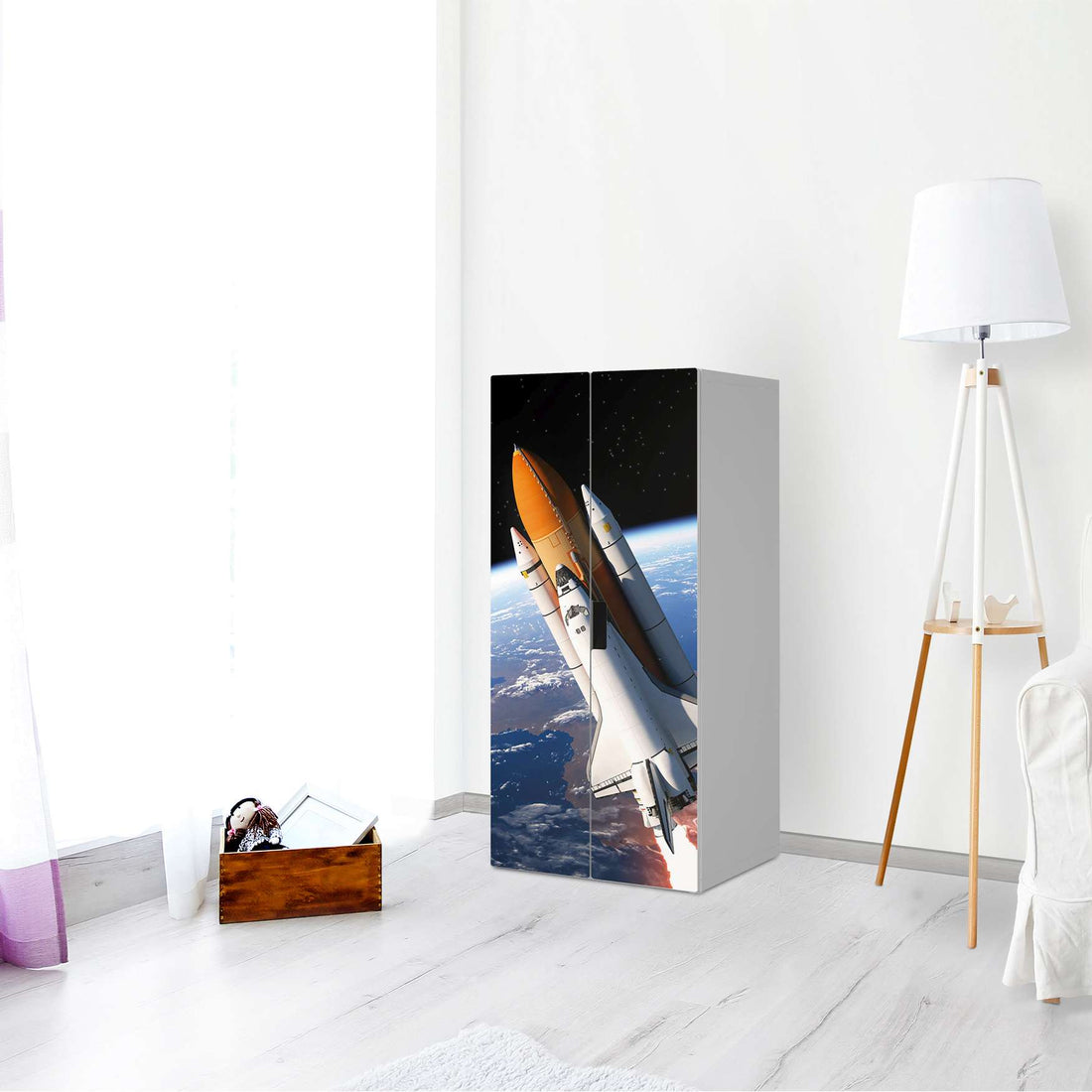 Möbelfolie Space Traveller - IKEA Stuva Schrank - 2 große Türen - Wohnzimmer
