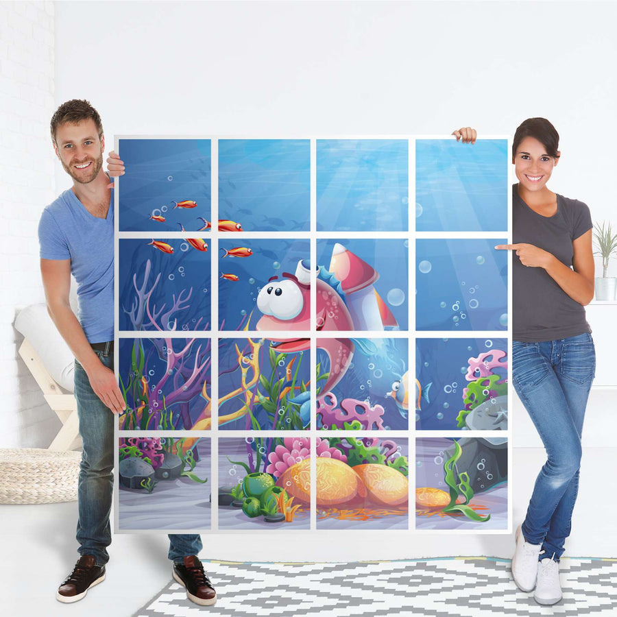 Selbstklebende Folie Bubbles - IKEA Expedit Regal 16 Türen - Folie