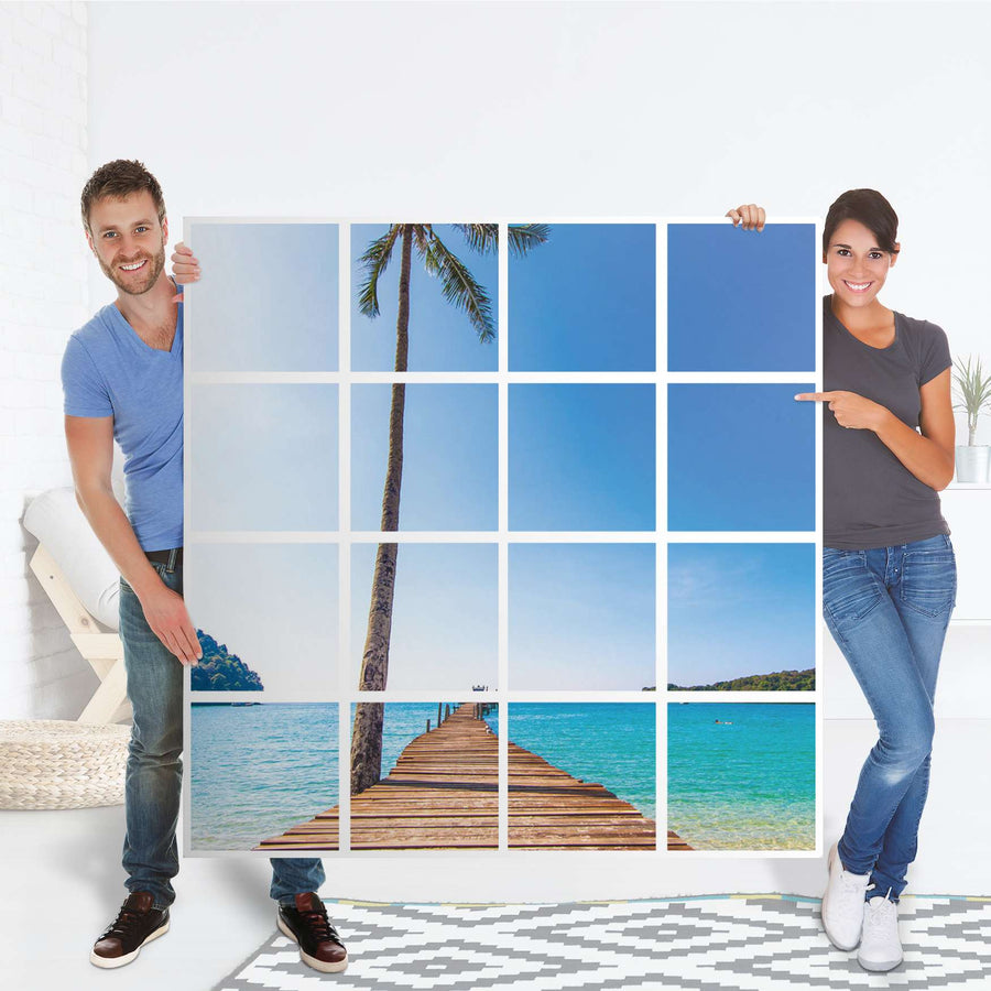 Selbstklebende Folie Caribbean - IKEA Expedit Regal 16 Türen - Folie