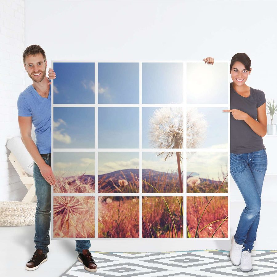 Selbstklebende Folie Dandelion - IKEA Expedit Regal 16 Türen - Folie
