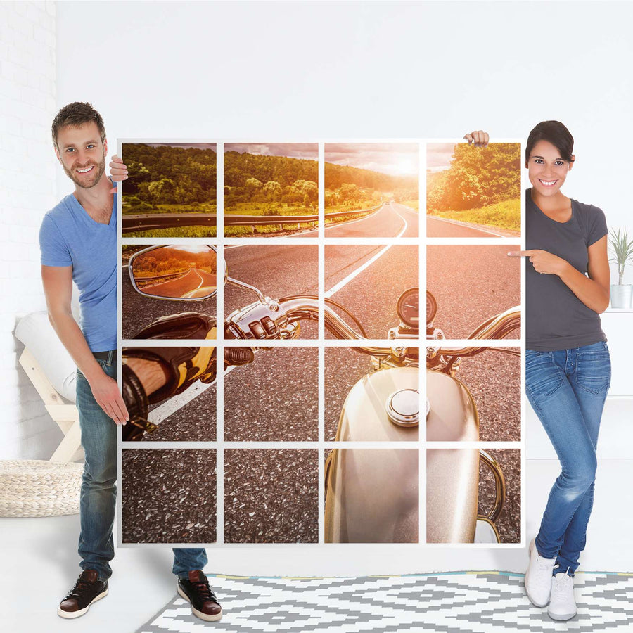 Selbstklebende Folie Easy Rider - IKEA Expedit Regal 16 Türen - Folie