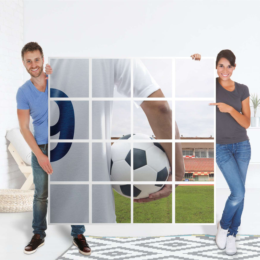 Selbstklebende Folie Footballmania - IKEA Expedit Regal 16 Türen - Folie
