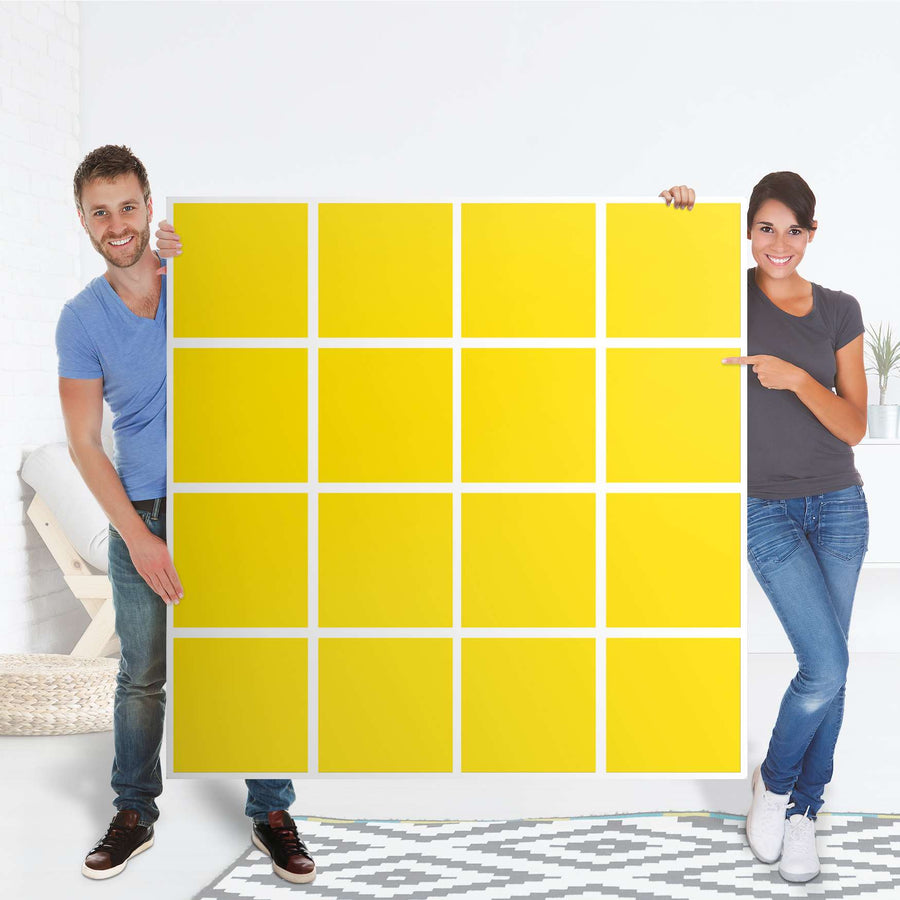 Selbstklebende Folie Gelb Dark - IKEA Expedit Regal 16 Türen - Folie