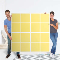 Selbstklebende Folie Gelb Light - IKEA Expedit Regal 16 Türen - Folie