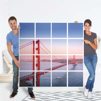 Selbstklebende Folie Golden Gate - IKEA Expedit Regal 16 Türen - Folie