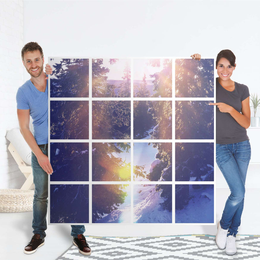 Selbstklebende Folie Lichtflut - IKEA Expedit Regal 16 Türen - Folie