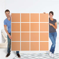 Selbstklebende Folie Orange Light - IKEA Expedit Regal 16 Türen - Folie