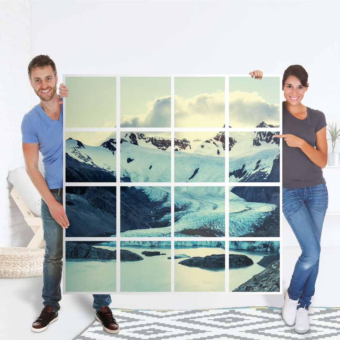 Selbstklebende Folie Patagonia - IKEA Expedit Regal 16 Türen - Folie