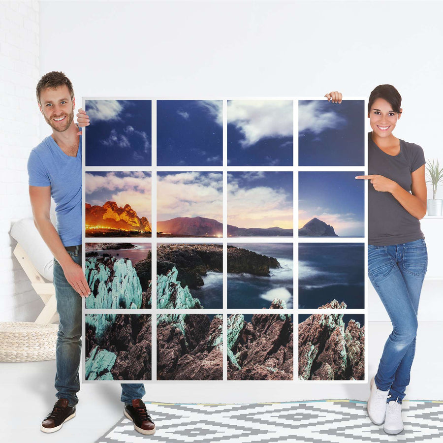 Selbstklebende Folie Seaside - IKEA Expedit Regal 16 Türen - Folie