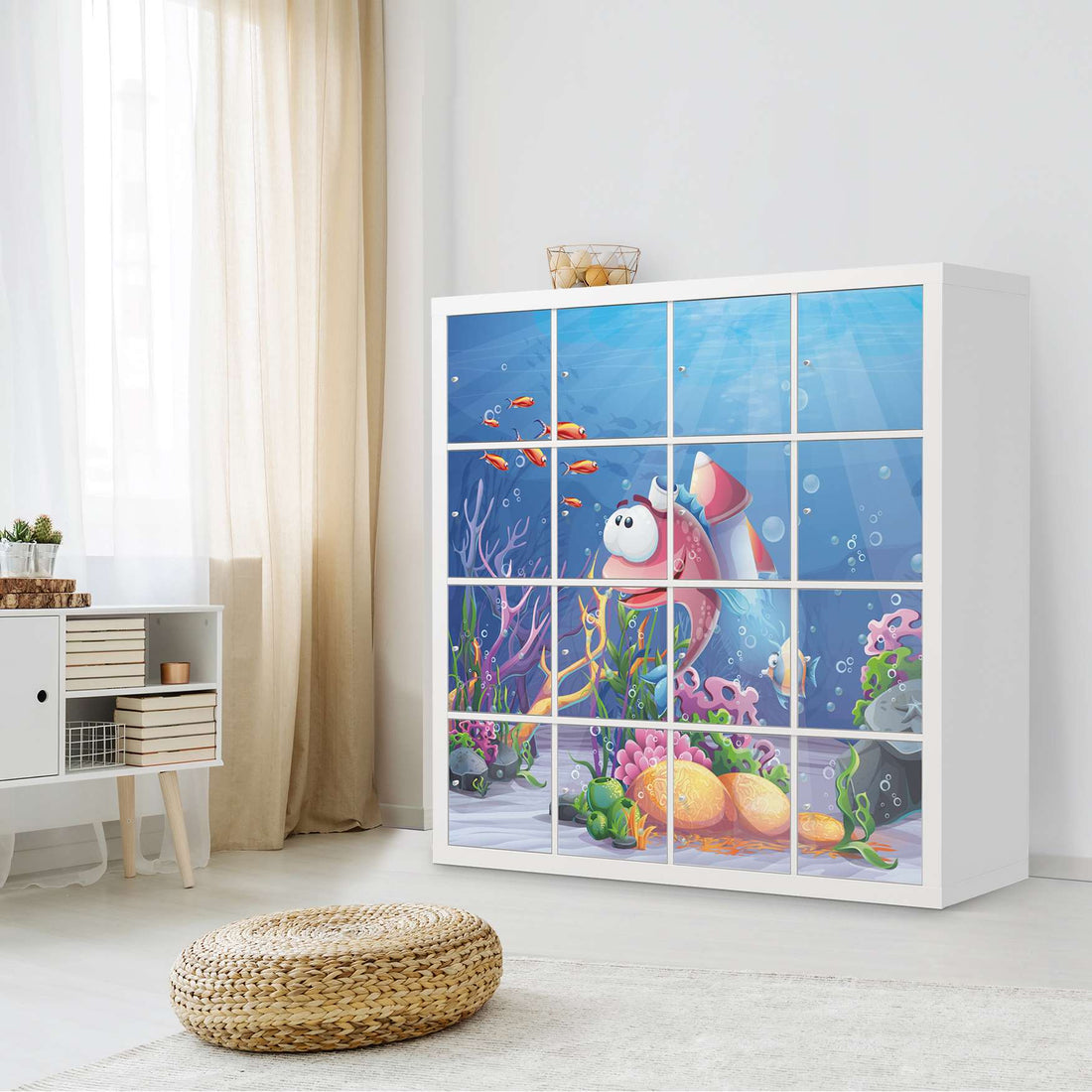 Selbstklebende Folie Bubbles - IKEA Expedit Regal 16 Türen - Kinderzimmer