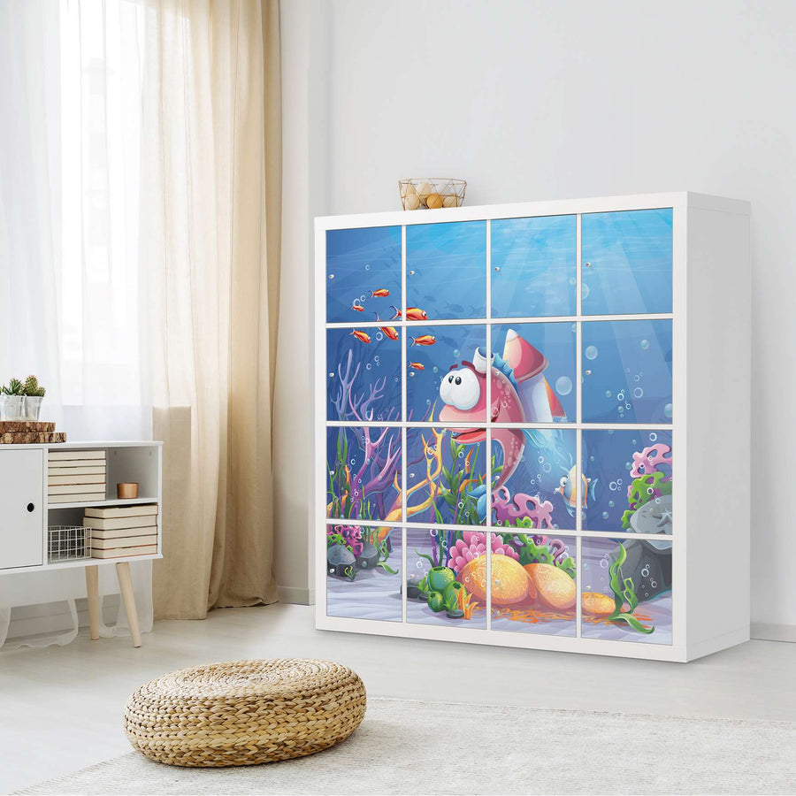 Selbstklebende Folie Bubbles - IKEA Expedit Regal 16 Türen - Kinderzimmer