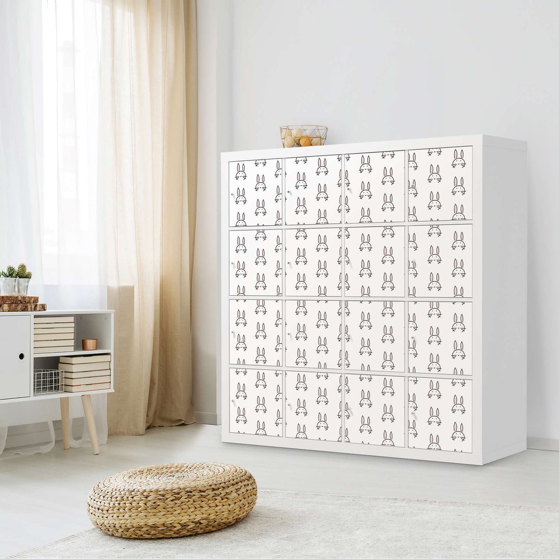 Selbstklebende Folie Hoppel - IKEA Expedit Regal 16 Türen - Kinderzimmer