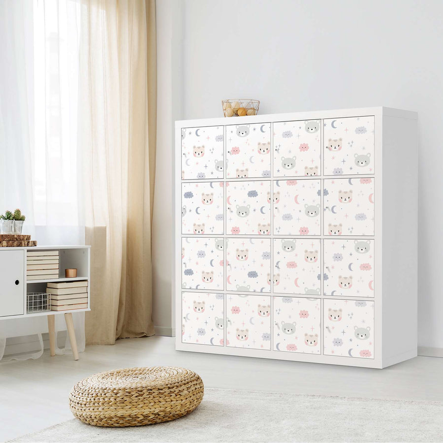Selbstklebende Folie Sweet Dreams - IKEA Expedit Regal 16 Türen - Kinderzimmer