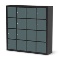 Selbstklebende Folie Blaugrau Light - IKEA Expedit Regal 16 Türen - schwarz