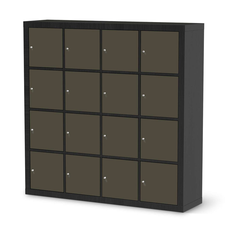 Selbstklebende Folie Braungrau Dark - IKEA Expedit Regal 16 Türen - schwarz