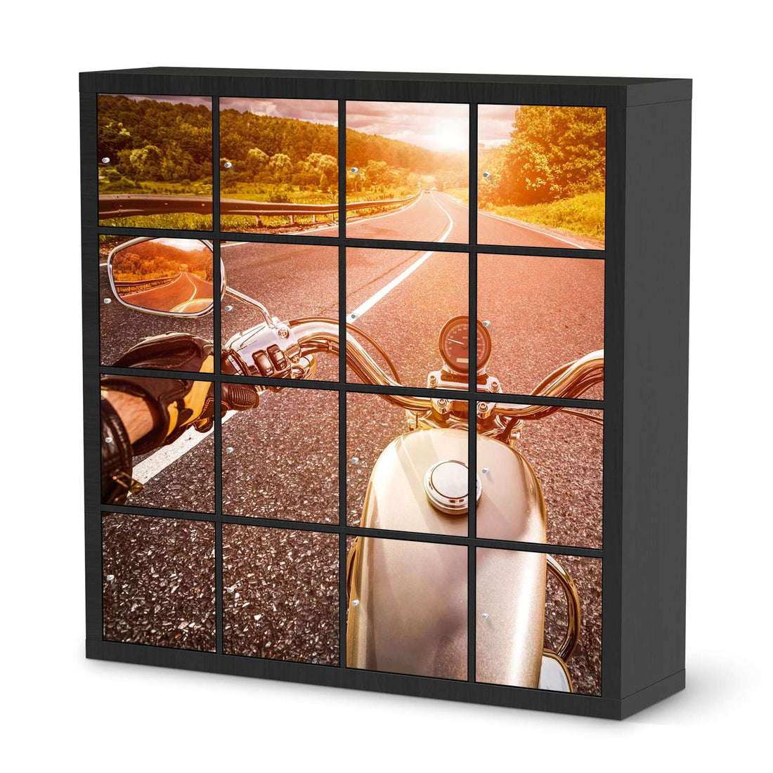 Selbstklebende Folie Easy Rider - IKEA Expedit Regal 16 Türen - schwarz